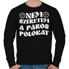 PRINTFASHION Páros póló - Nem szeretem - Férfi pulóver - Fekete férfi pulóver, kardigán