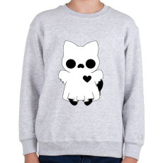PRINTFASHION páros póló - szellem cica - Gyerek pulóver - Sport szürke