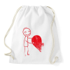 PRINTFASHION Páros szív puzzle 1 - Sportzsák, Tornazsák - Fehér