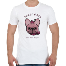 PRINTFASHION Party Hard - Férfi póló - Fehér férfi póló