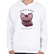 PRINTFASHION Party Hard - Gyerek kapucnis pulóver - Fehér gyerek pulóver, kardigán