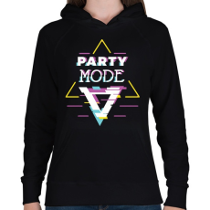 PRINTFASHION Party mood - Női kapucnis pulóver - Fekete