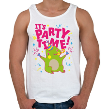 PRINTFASHION Party time - buli van ! - Férfi atléta - Fehér atléta, trikó