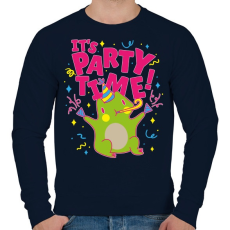 PRINTFASHION Party time - buli van ! - Férfi pulóver - Sötétkék