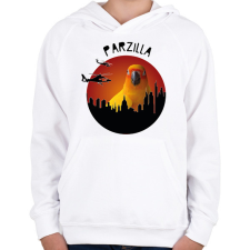 PRINTFASHION Parzilla - Gyerek kapucnis pulóver - Fehér gyerek pulóver, kardigán
