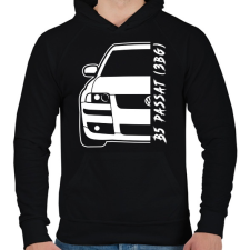 PRINTFASHION Passat B5 3BG - Férfi kapucnis pulóver - Fekete férfi pulóver, kardigán