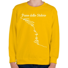 PRINTFASHION Passo dello Stelvio - Gyerek pulóver - Sárga