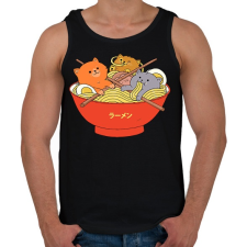 PRINTFASHION Pasta love - Férfi atléta - Fekete atléta, trikó