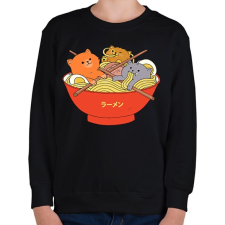 PRINTFASHION Pasta love - Gyerek pulóver - Fekete gyerek pulóver, kardigán