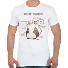 PRINTFASHION Patkány anatómia - Férfi póló - Fehér