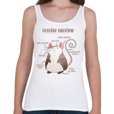 PRINTFASHION Patkány anatómia - Női atléta - Fehér
