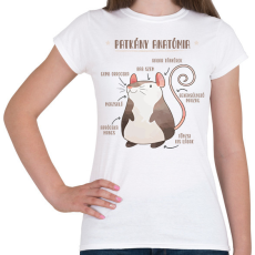 PRINTFASHION Patkány anatómia - Női póló - Fehér