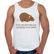 PRINTFASHION Patkány - Férfi atléta - Fehér atléta, trikó