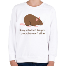 PRINTFASHION Patkány - Gyerek pulóver - Fehér