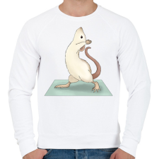 PRINTFASHION Patkány jóga - Férfi pulóver - Fehér férfi pulóver, kardigán