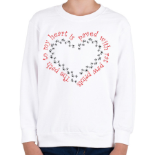 PRINTFASHION Patkány mancsnyomok - Gyerek pulóver - Fehér gyerek pulóver, kardigán