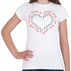 PRINTFASHION Patkány mancsnyomok - Női póló - Fehér