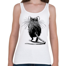 PRINTFASHION Patkány rajz - Női atléta - Fehér
