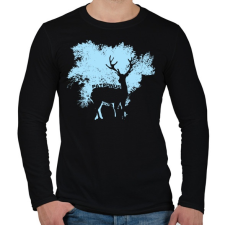 PRINTFASHION Patrónus - Férfi hosszú ujjú póló - Fekete férfi póló