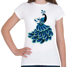 PRINTFASHION Páva - Női póló - Fehér női póló
