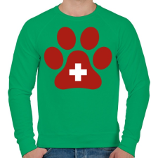 PRINTFASHION Paw + - Férfi pulóver - Zöld férfi pulóver, kardigán