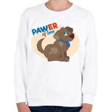 PRINTFASHION PAWer of love - kutyusos póló - Gyerek pulóver - Fehér