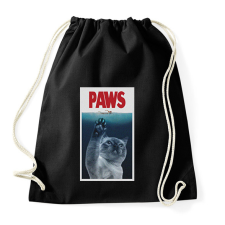 PRINTFASHION PAWS cápa macska - Sportzsák, Tornazsák - Fekete tornazsák