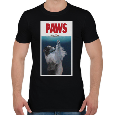 PRINTFASHION PAWS jaws ausztrál juhász kutya - Férfi póló - Fekete