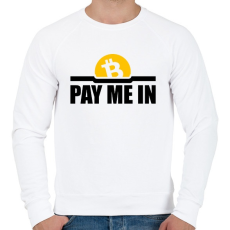 PRINTFASHION Pay-me-in - Férfi pulóver - Fehér