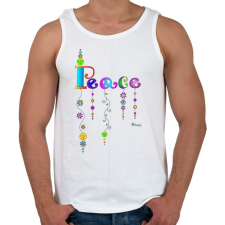 PRINTFASHION Peace - Férfi atléta - Fehér atléta, trikó