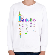 PRINTFASHION Peace - Gyerek pulóver - Fehér