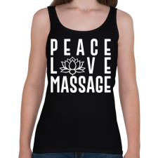 PRINTFASHION Peace, love, massage - Női atléta - Fekete női trikó