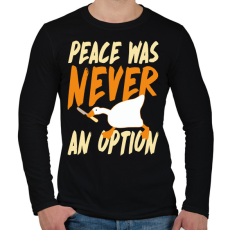PRINTFASHION Peace was never an option - Férfi hosszú ujjú póló - Fekete