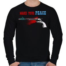 PRINTFASHION PEACEMAKER - Férfi pulóver - Fekete