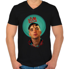 PRINTFASHION Peaky Blinders vezér - Férfi V-nyakú póló - Fekete