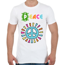 PRINTFASHION pease - Férfi póló - Fehér férfi póló