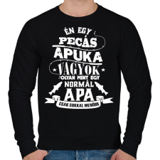 PRINTFASHION Pecás apuka - Férfi pulóver - Fekete férfi pulóver, kardigán