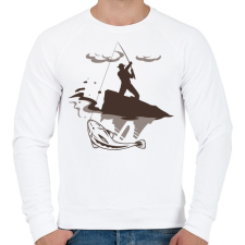 PRINTFASHION pecás - Férfi pulóver - Fehér férfi pulóver, kardigán