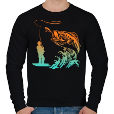 PRINTFASHION pecás - Férfi pulóver - Fekete férfi pulóver, kardigán