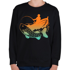 PRINTFASHION pecás - Gyerek pulóver - Fekete