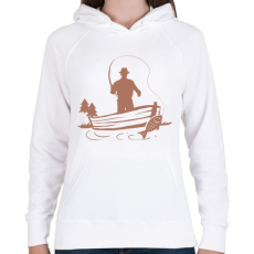 PRINTFASHION pecás - Női kapucnis pulóver - Fehér