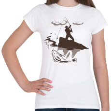 PRINTFASHION pecás - Női póló - Fehér