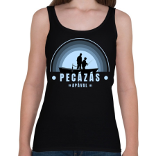 PRINTFASHION Pecázás apával - Női atléta - Fekete női trikó