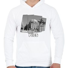 PRINTFASHION Pécs (GTA stílus) - Férfi kapucnis pulóver - Fehér férfi pulóver, kardigán
