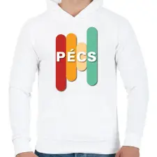 PRINTFASHION Pécs - Színes - Férfi kapucnis pulóver - Fehér férfi pulóver, kardigán