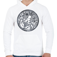 PRINTFASHION pecsvarosscratch - Férfi kapucnis pulóver - Fehér férfi pulóver, kardigán