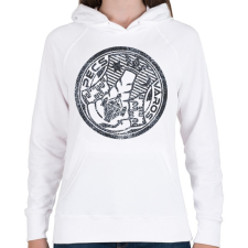 PRINTFASHION pecsvarosscratch - Női kapucnis pulóver - Fehér női pulóver, kardigán