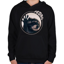 PRINTFASHION Pedro Pedro - Gyerek kapucnis pulóver - Fekete gyerek pulóver, kardigán