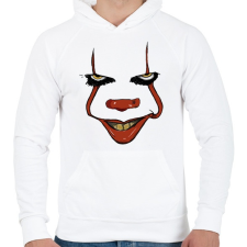 PRINTFASHION Penny Wise - Férfi kapucnis pulóver - Fehér férfi pulóver, kardigán