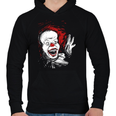 PRINTFASHION Penny Wise - Férfi kapucnis pulóver - Fekete